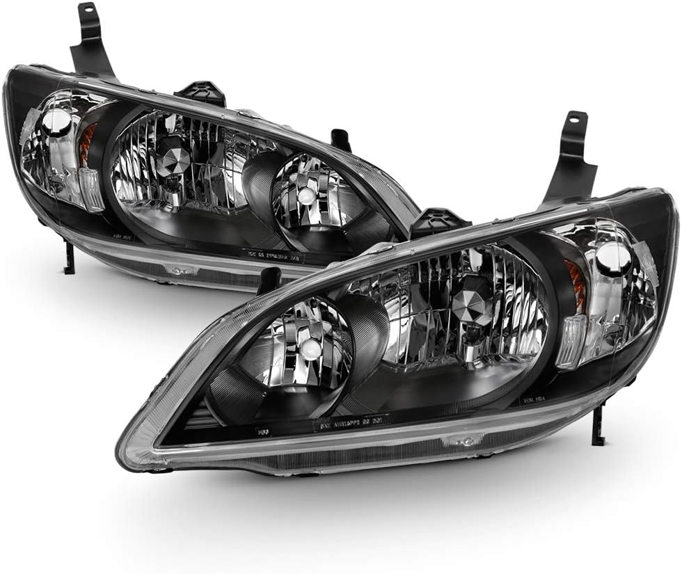 JDM Black Headlamps Set D447