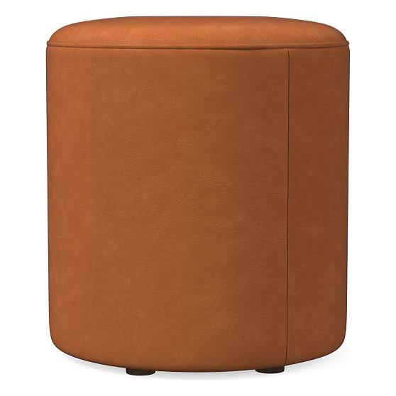 Vegan Leather Small Ottoman D171791