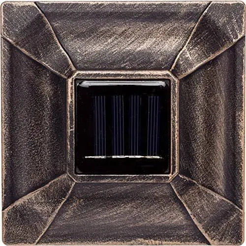 Bronze Solar LED Post Cap Light for 4x4 Wood Posts (2) F3676