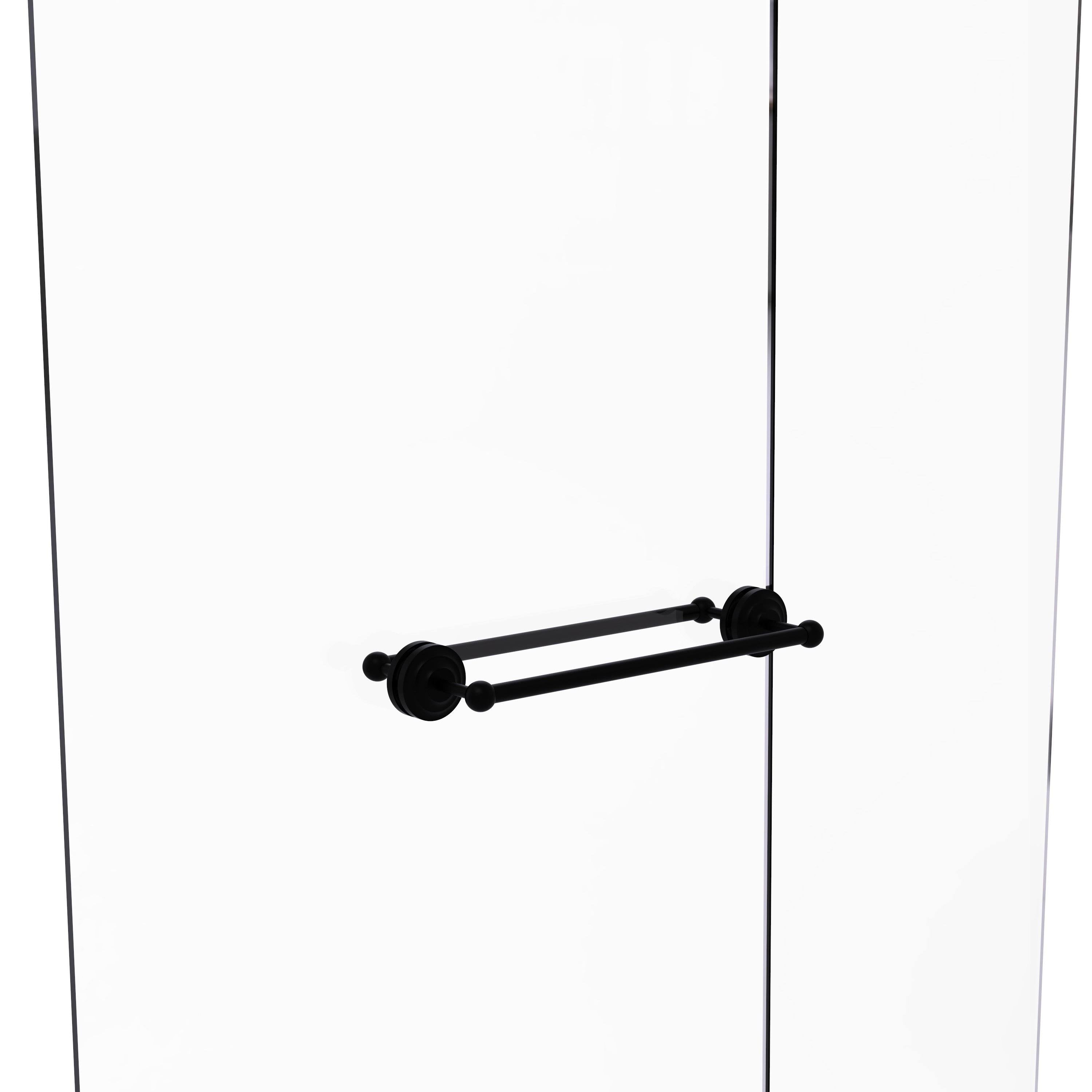 Matte Black 18 Inch Shower Door Towel Bar R8141