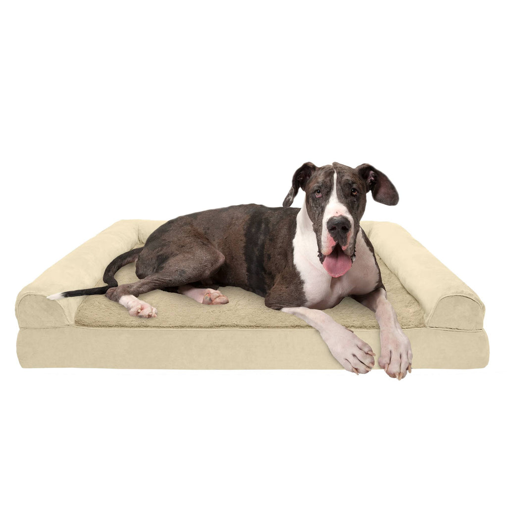 Clay Plush Suede Memory Foam Dog Bed E373664