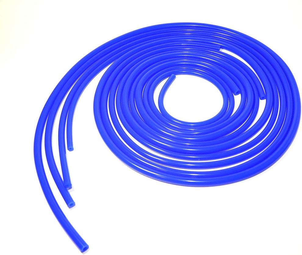 4 Size 5 feet Length 6mm/8mm/10mm/12mm Inner Diameter Silicone Air Vacuum Hose Line Tubing (5ft Blue) Pack of 2 X509510