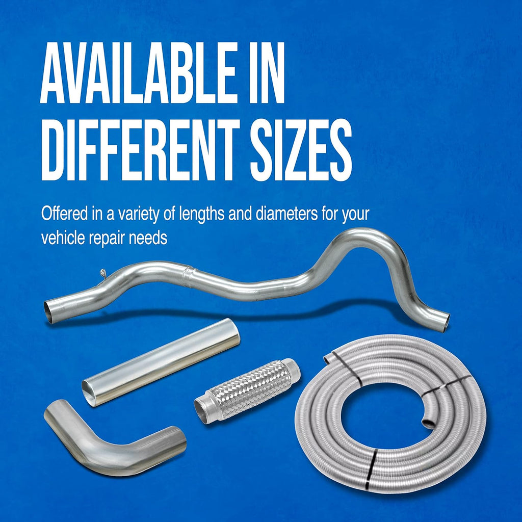 Universal Fit Exhaust Pipe 300 inch long 1.25 inch Diameter Pack of 2 N13625