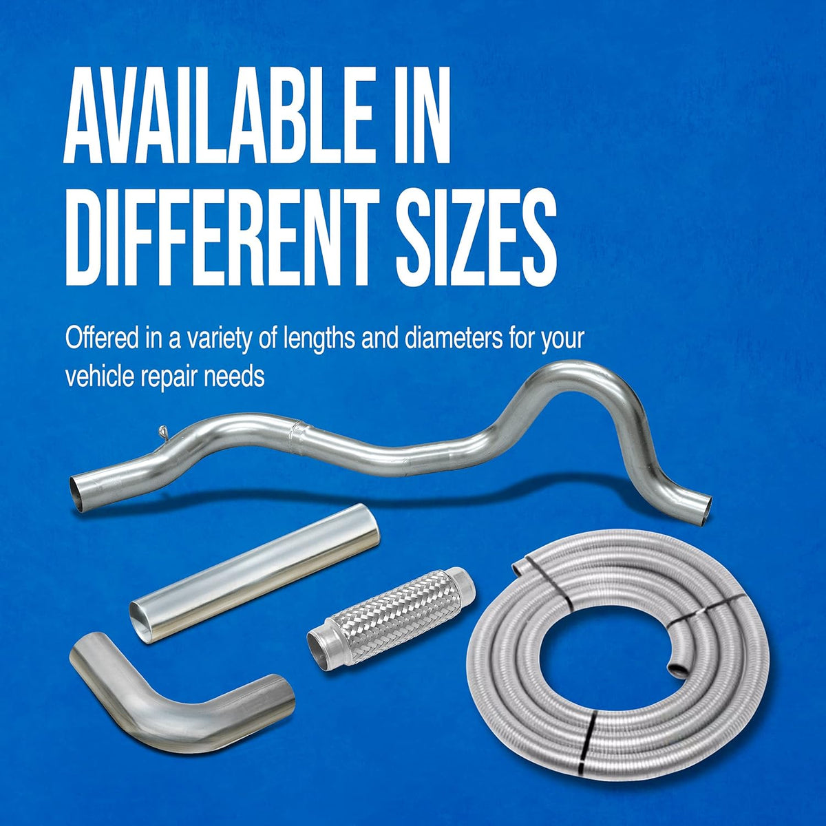 Universal Fit Exhaust Pipe 300 inch long 1.25 inch Diameter Pack of 2 N13625