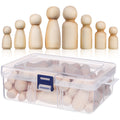 50 Pcs Wooden Peg Dolls Blank Craft Painting E280