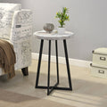 White Farmhouse Shiplap Table, Wood, 16 x 16 x 22 in O642189