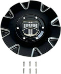 Gloss Black and Milled Wheel Center Cap with Screws Pack of 2 Z496076