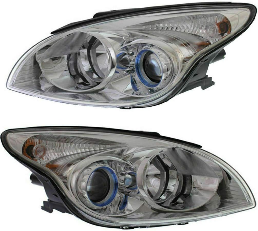 Headlight Assembly for Hyundai Elantra 2010 2011 2012 Pair Y8345