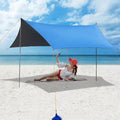 Blue Portable Sun Shelter Beach Tent Canopy with 6 Sandbags C619