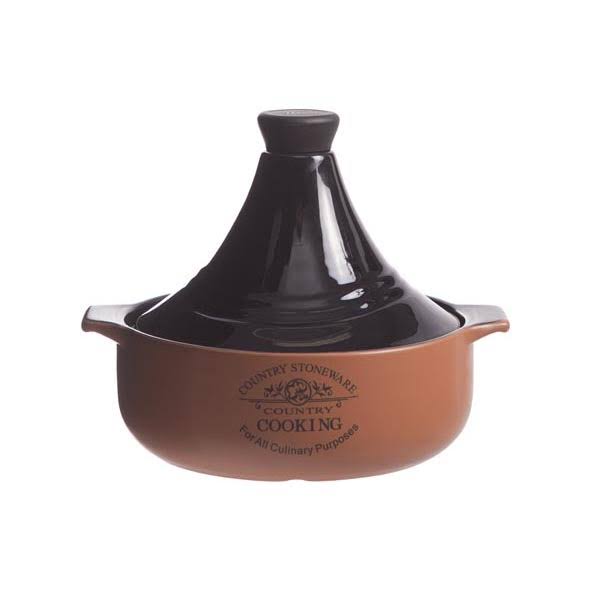 Sandstone Brown and Black Tajine 25cm T4668