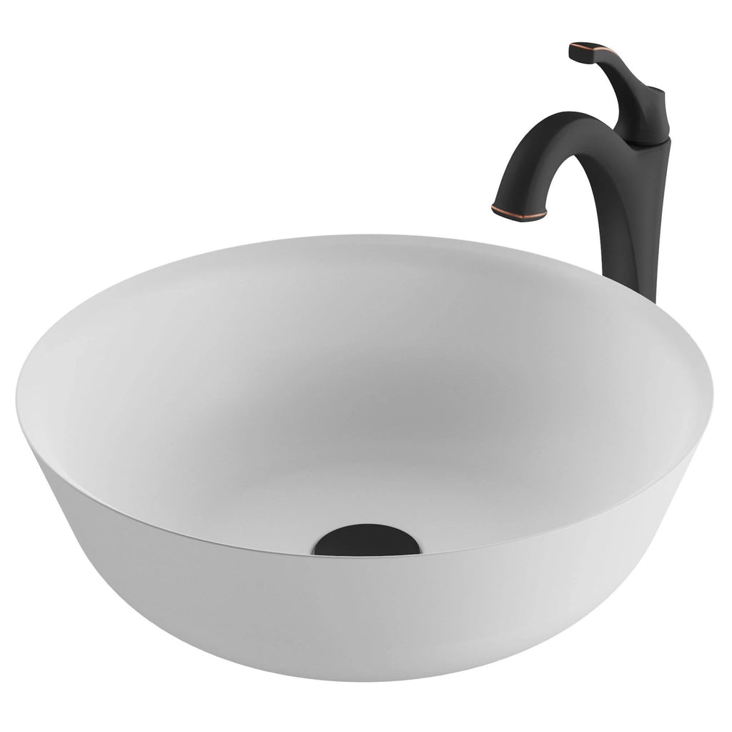 Oil Rubbed Bronze Bathroom Sink and Faucet W193