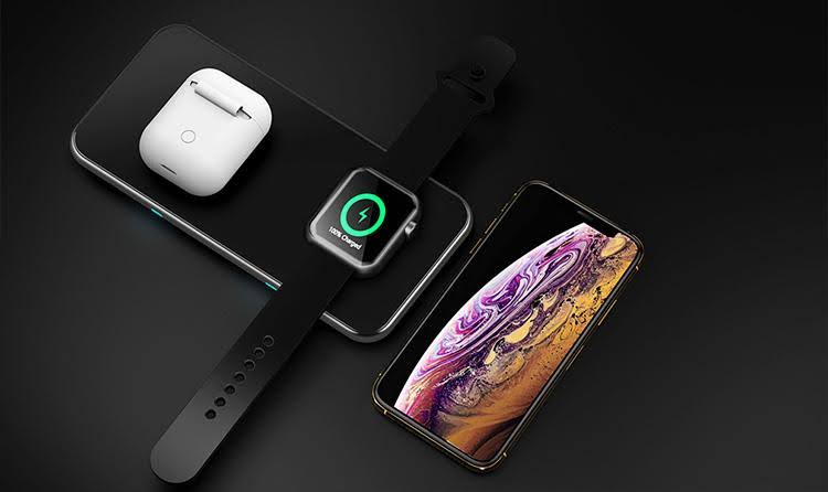 3 in 1 Glass Wireless Charge Pad V5875