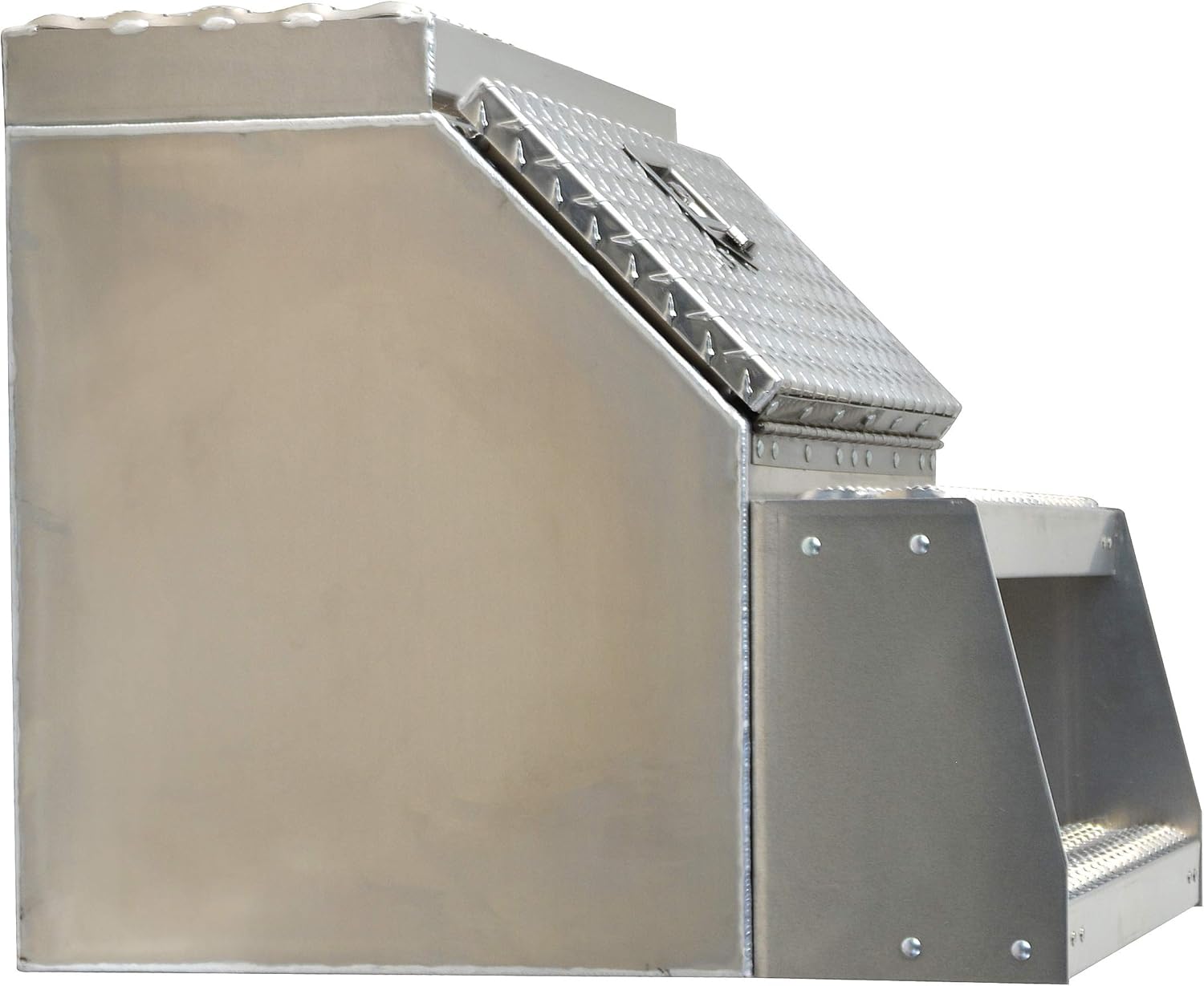 Heavy Duty Aluminum Semi Truck Side Storage Saddle Step Box 24" L x 25" W x 28" H X89448