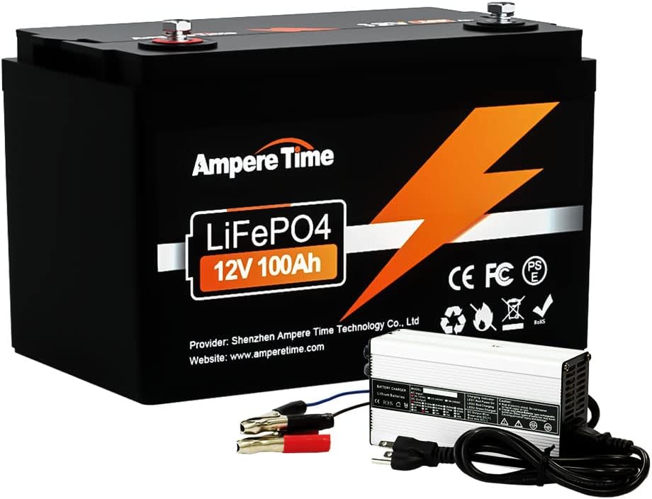 12V 200Ah LiFePO4 Battery with 14.6V 20A Charger, 100A BMS X6763