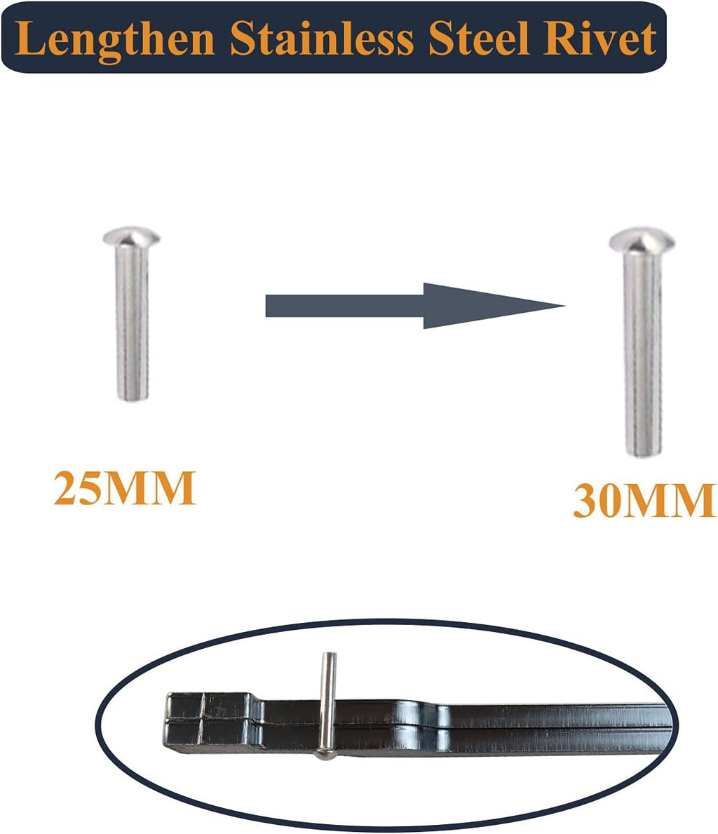6 Set DIY Rapid Tongs Bundle with 7 Stainless Steel Rivet for Blacksmith D7434