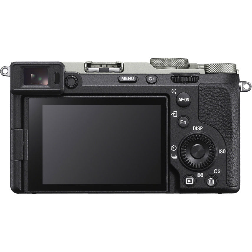 Silver Full Frame Mirrorless Interchangeable Lens Hybrid Camera Body with Photography Bag Case, Extra Battery, Charger, Tripod F787015