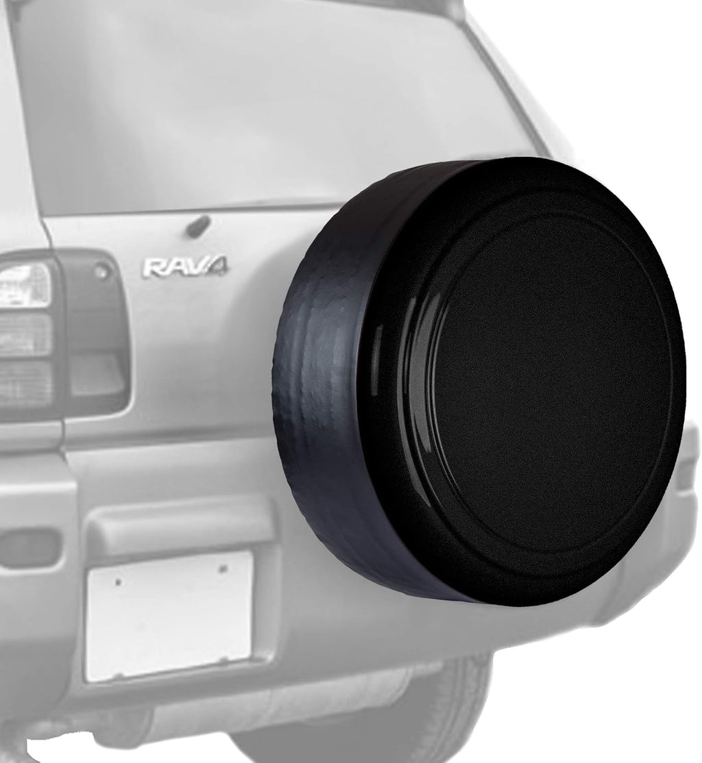 Rigid Tire Cover for Toyota RAV4, Hard Plastic Face & Vinyl Band, Black Textured L61630