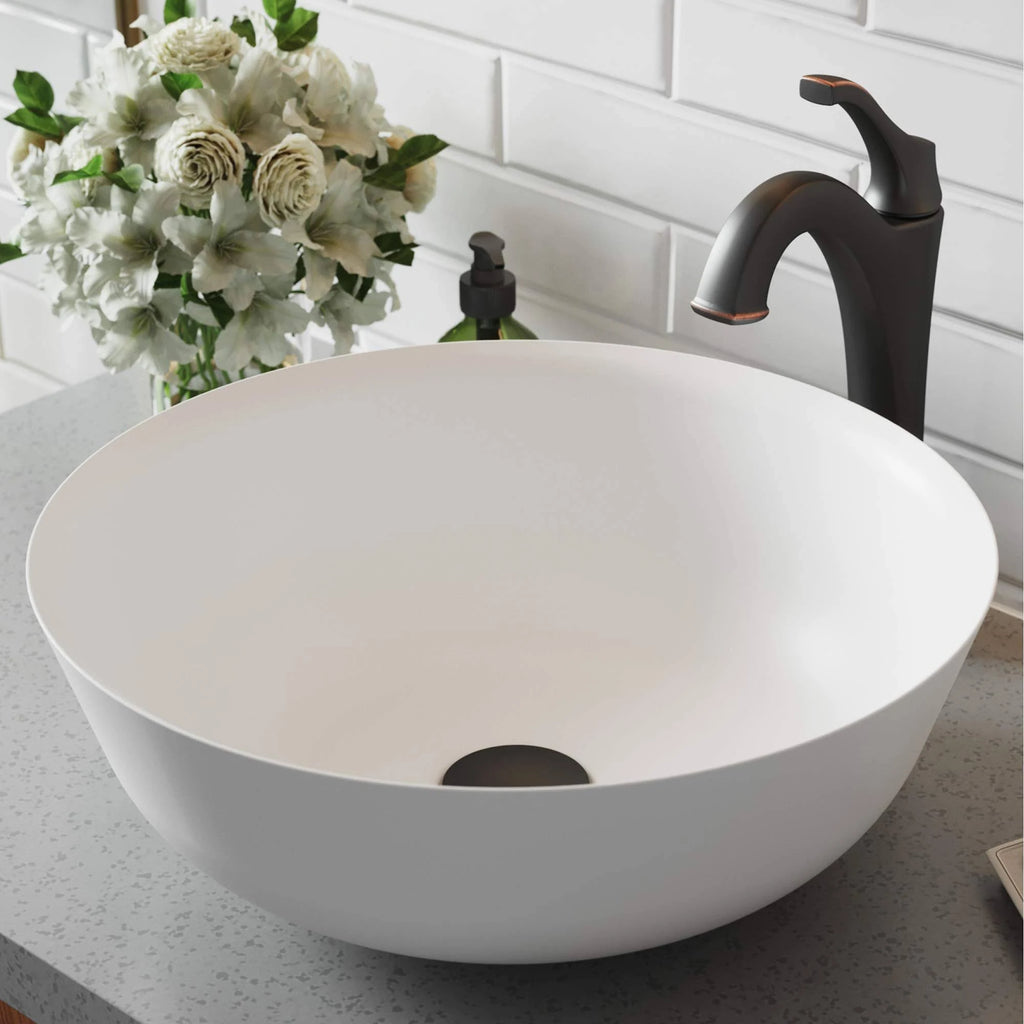 Oil Rubbed Bronze Bathroom Sink and Faucet W193