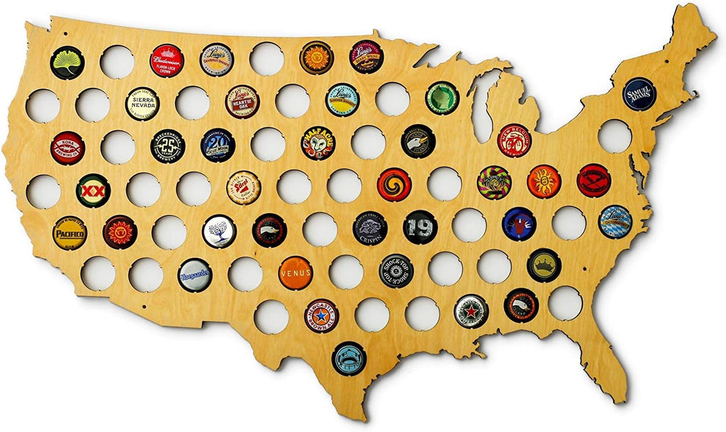 Large Maple Beer Cap Map S364
