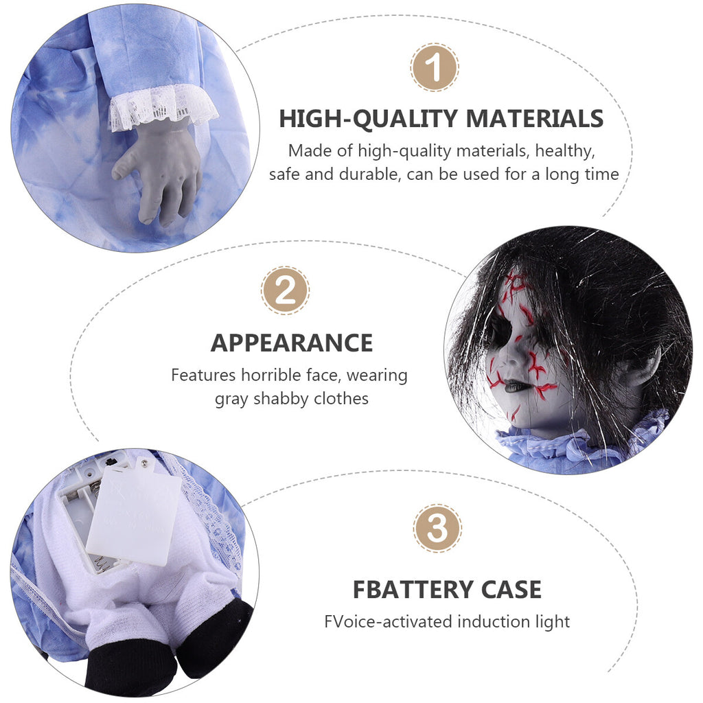 Halloween Voice-activated Induction Glowing Walking Doll T626884