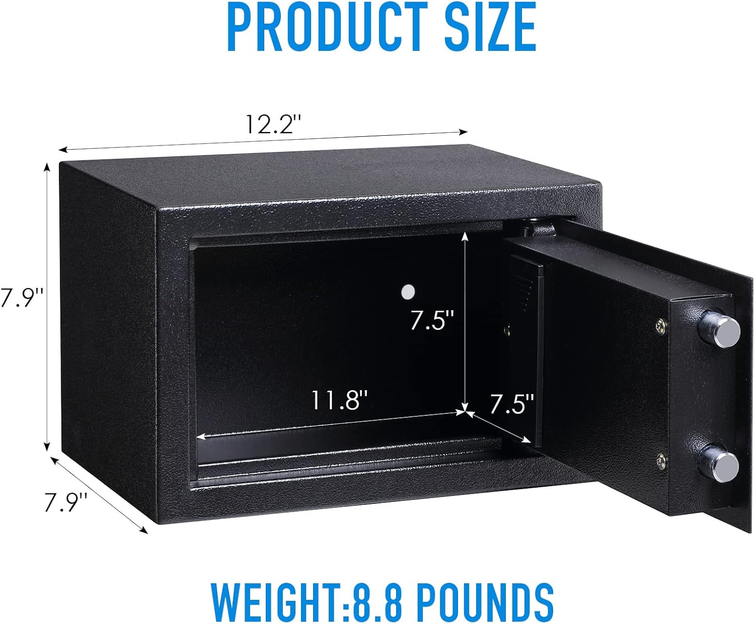 Black Solid Alloy Steel Electronic Security Safe Box O77433