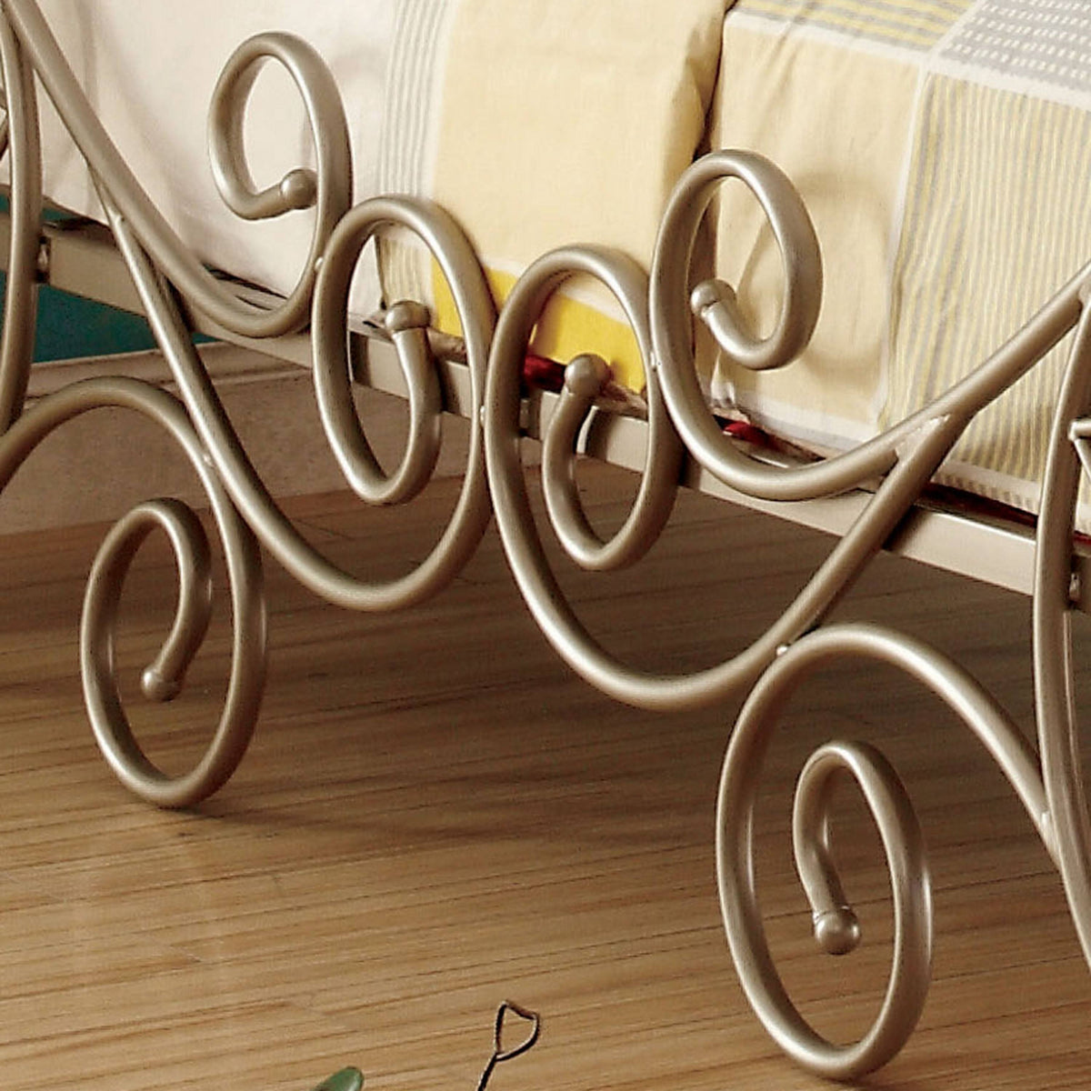 Champagne Metal Bed Twin W838