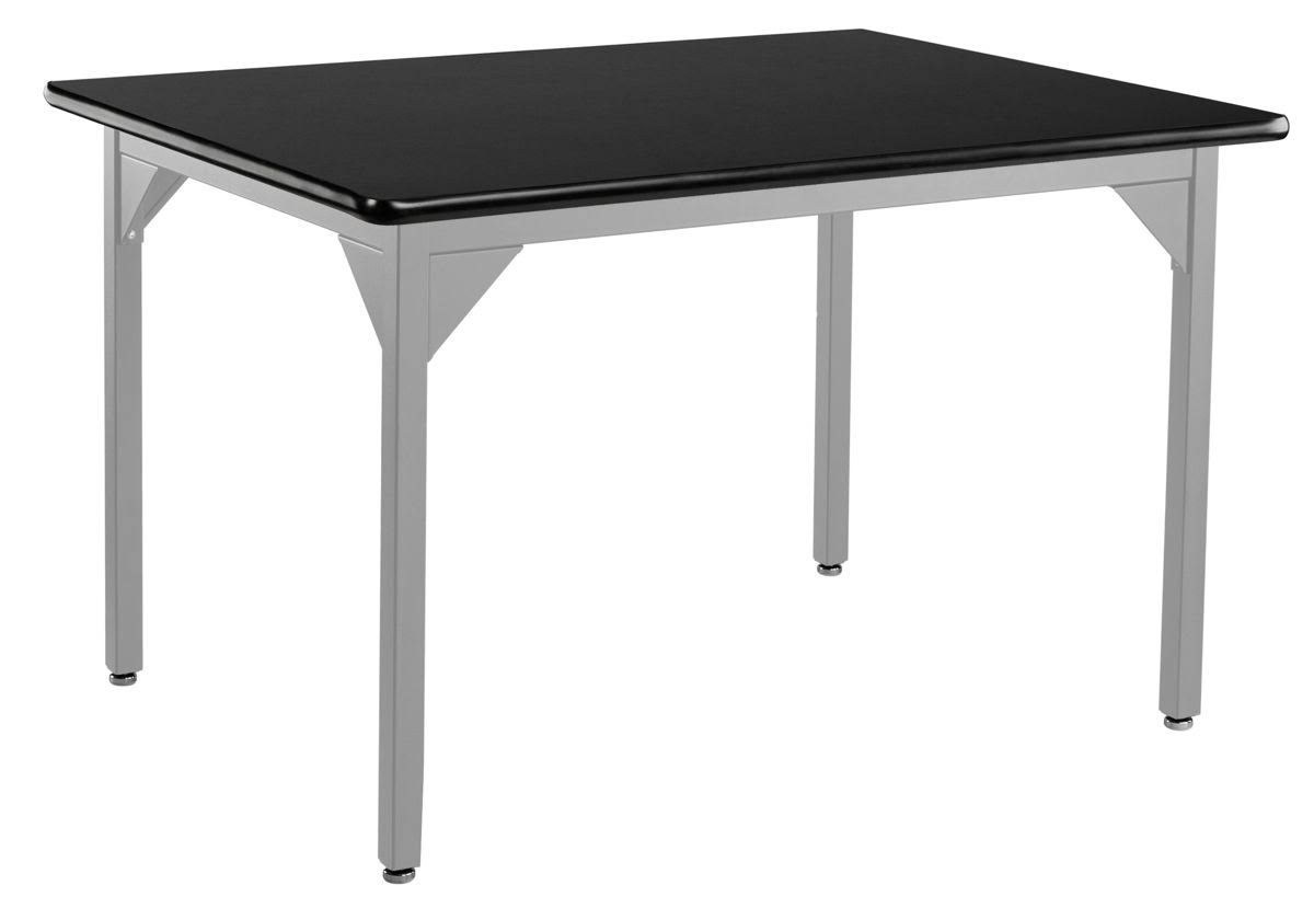 Grey Steel Science Lab Table with High Pressure Laminate Top X2169