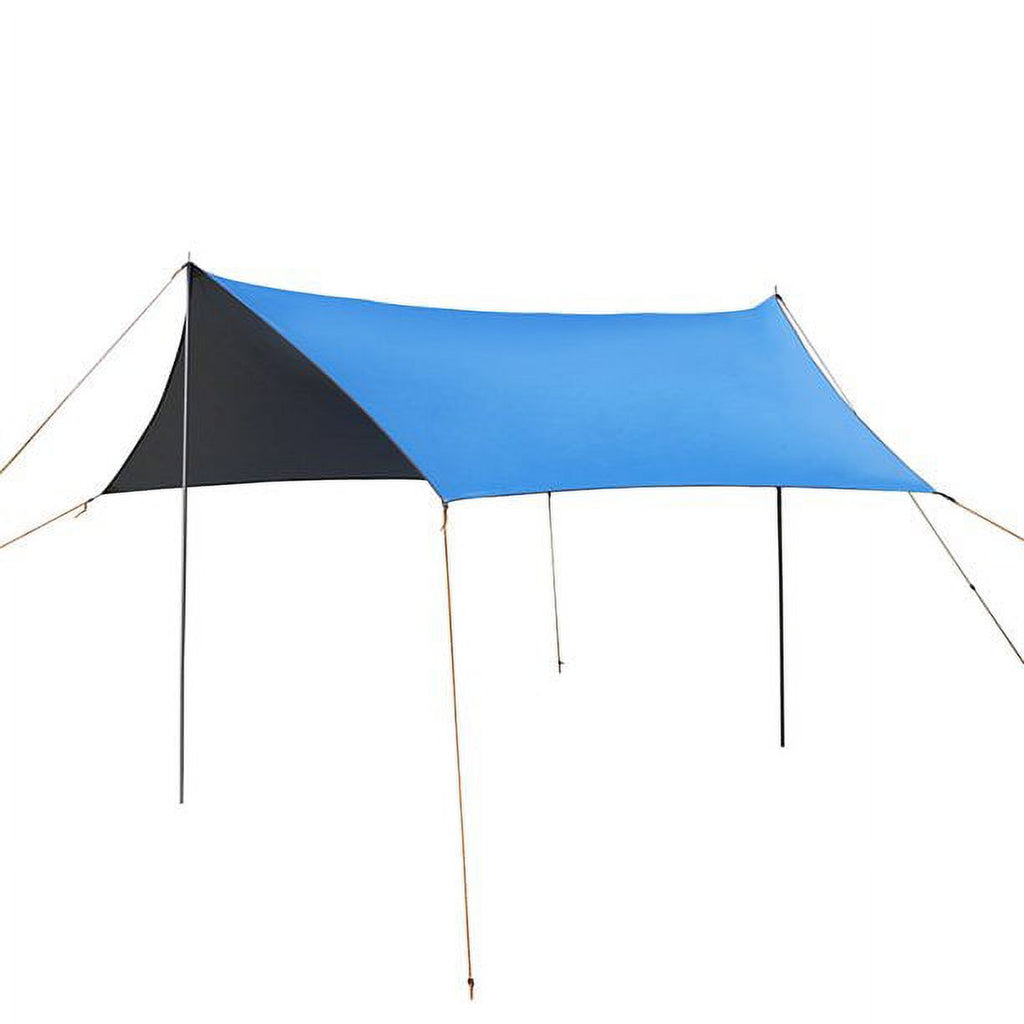 Blue Portable Sun Shelter Beach Tent Canopy with 6 Sandbags C619