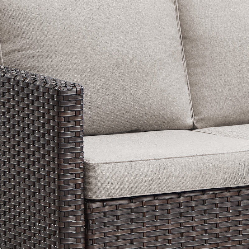 Beige 3-Seat Patio Sofa with Cushions Z707947