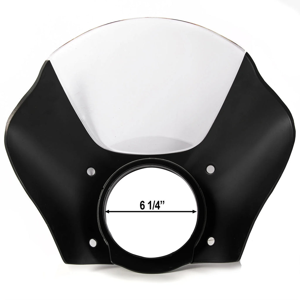Black & Clear Quarter Fairing Windshield Kit with Fork Mounting Hardware Q818