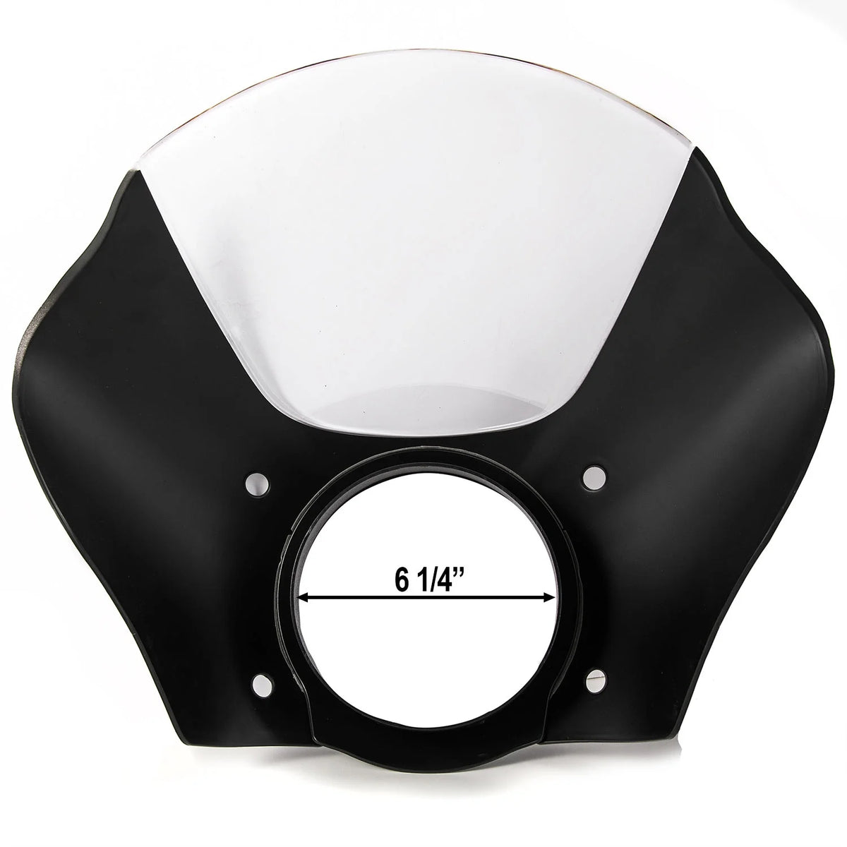 Black & Clear Quarter Fairing Windshield Kit with Fork Mounting Hardware Q818