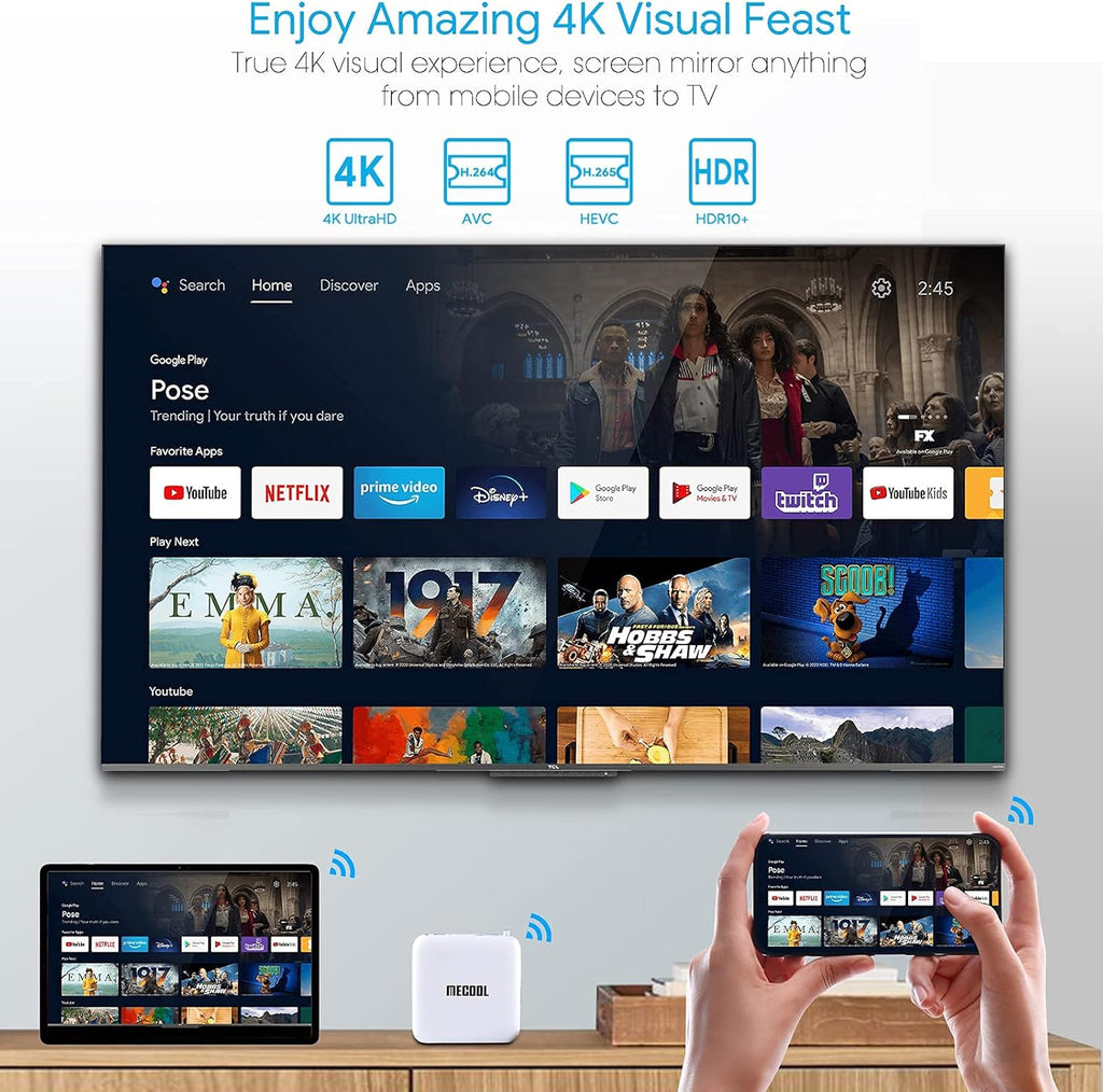 2GB 8GB Android 10.0 TV Box with 4K HDR WiFi T97399