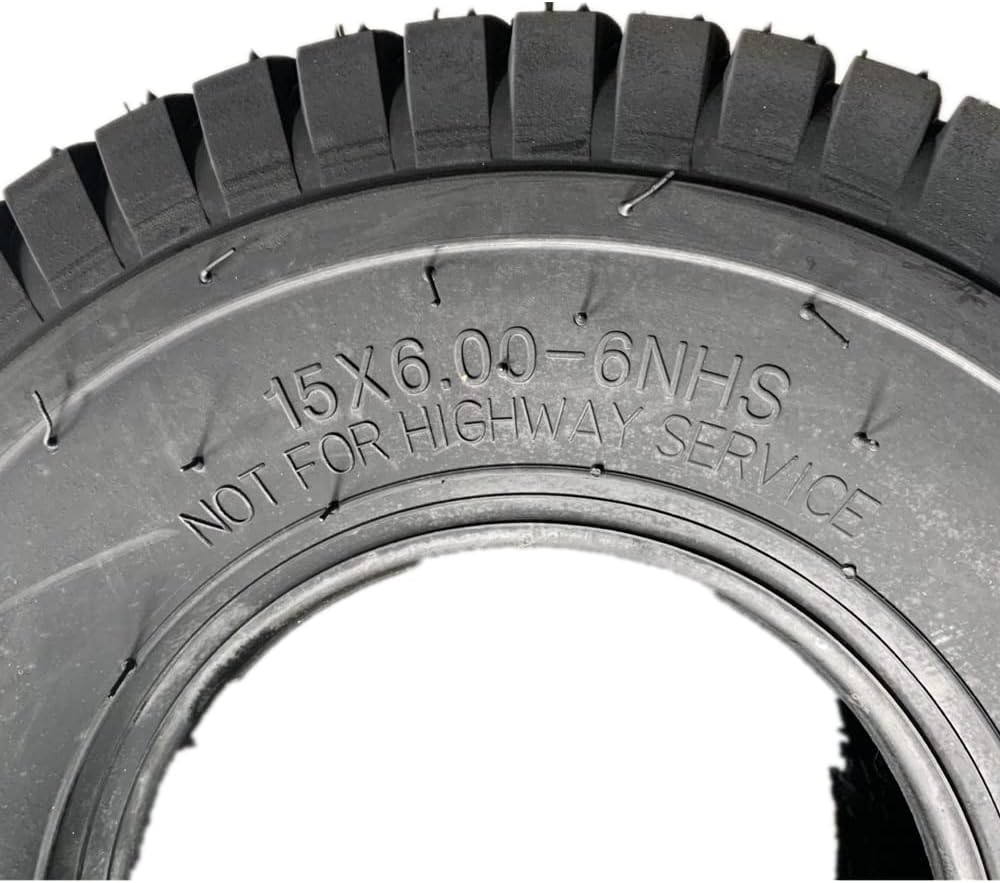 Set of 2 15x6.00-6 4Ply Tubeless Turf Tires D890473