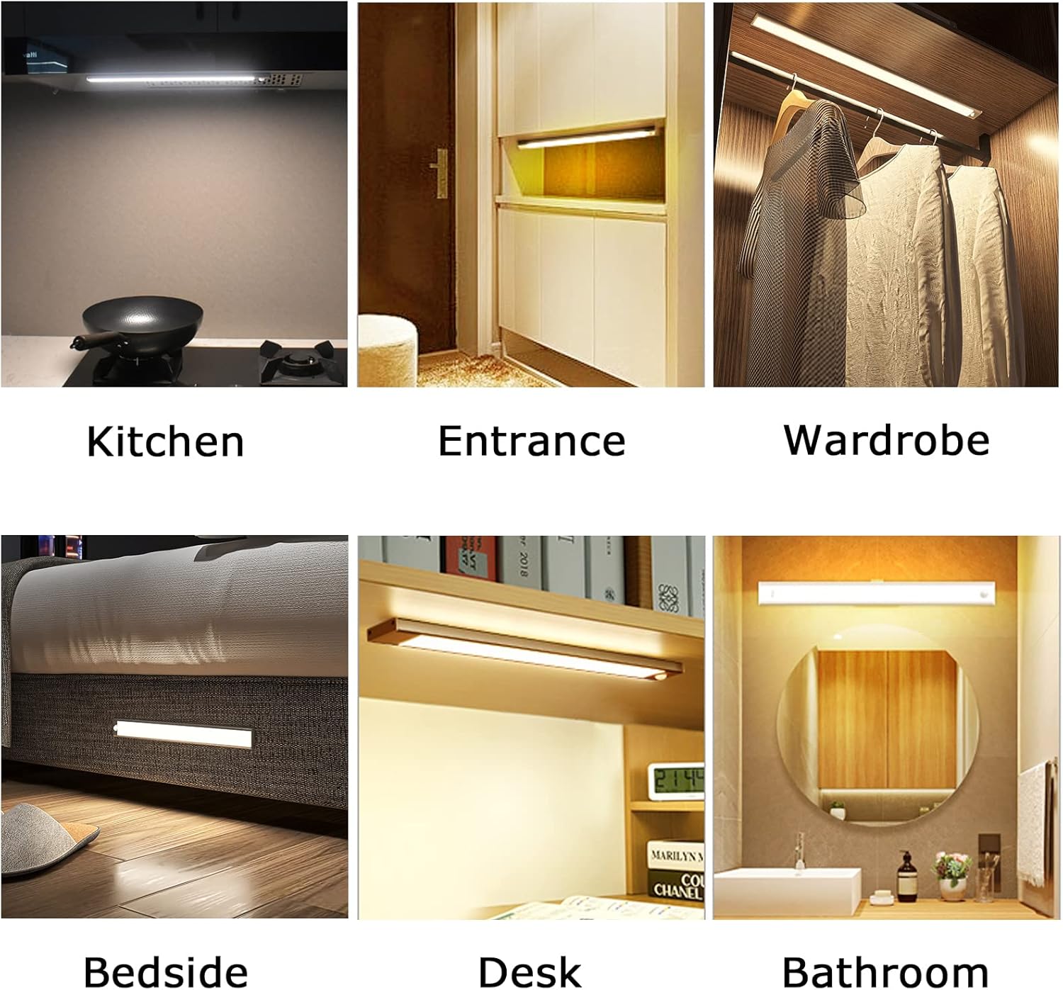 LED Battery Powered Motion Sensor Closet Light, 2 Pack R3677