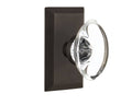 Oval Clear Crystal Glass Door Knob, Oil-Rubbed Bronze A411327