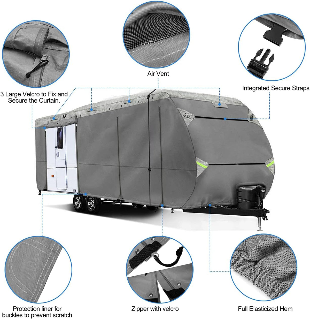 20"-22" Non-Woven Waterproof RV Cover E346945