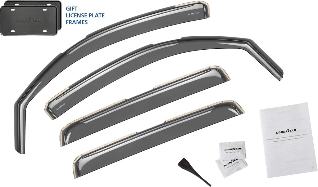 Shatterproof in-Channel Window Deflectors for Toyota Tacoma Double Cab, 4pcs G946403
