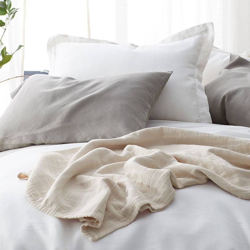 Full Linen Duvet Cover in Gray Q51759