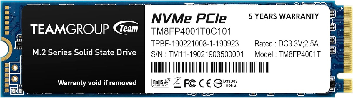 512GB NVMe PCIe Gen3x4 M.2 2280 SSD Pack of 2 W5189