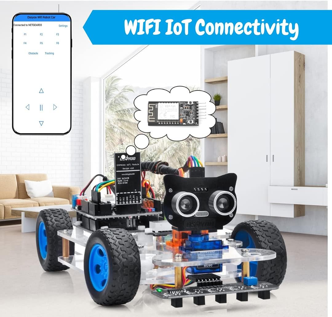 DIY Robot Car Kit with WiFi Bluetooth W674051